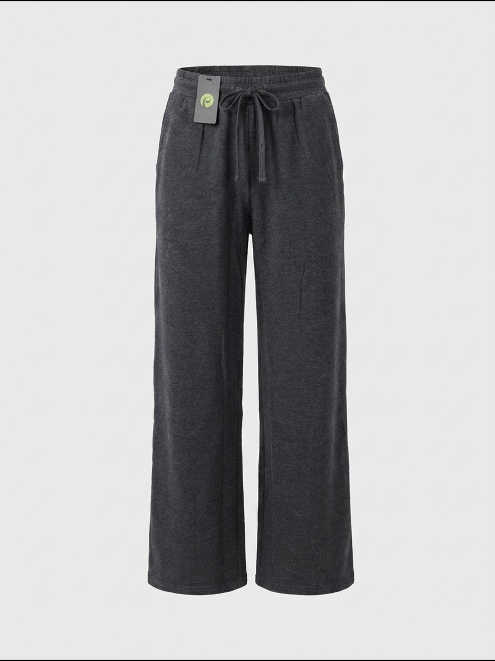 Relaxed Wide-Leg Lounge Pants in Charcoal